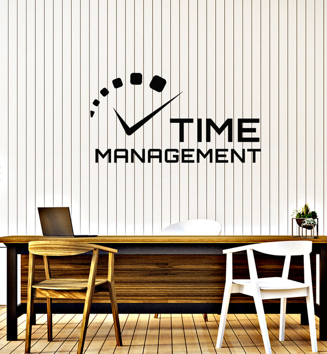 Vinyl Wall Decal Time Management Office Space Business Motivation Stickers Mural (ig6118)