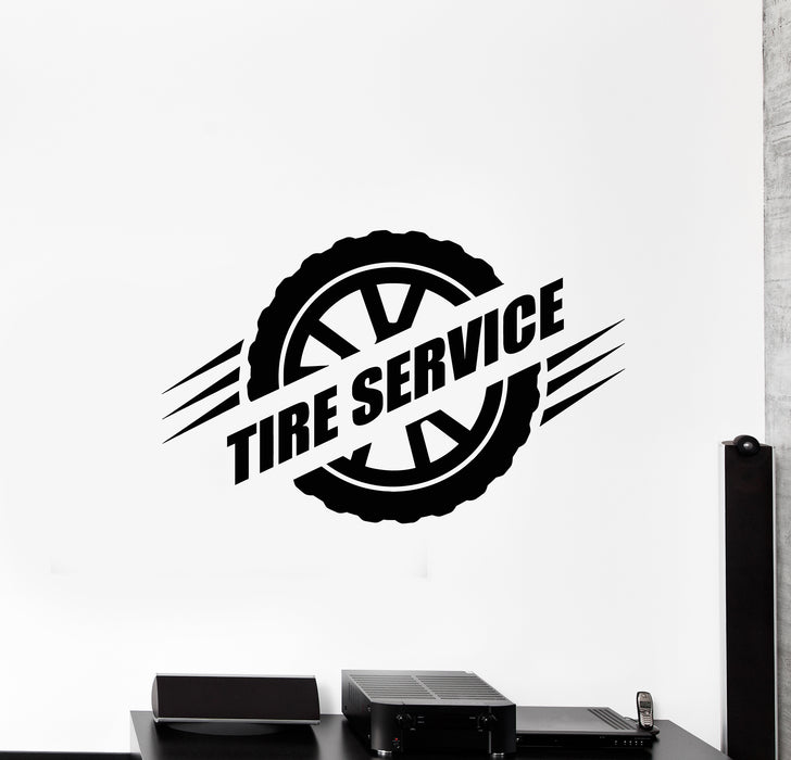 Vinyl Wall Decal Tire Service Repair Car Garage Driver Stickers Mural (g785)