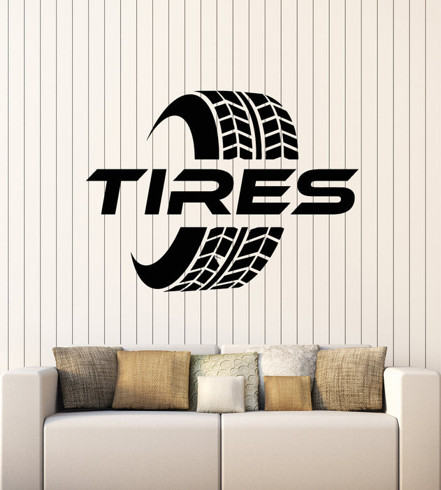 Vinyl Wall Decal Tires Auto Service Car Bikes Garage Decor Stickers Mural (g5952)