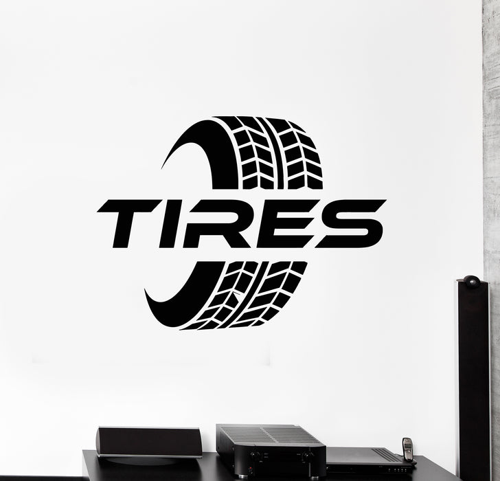 Vinyl Wall Decal Tires Auto Service Car Bikes Garage Decor Stickers Mural (g5952)