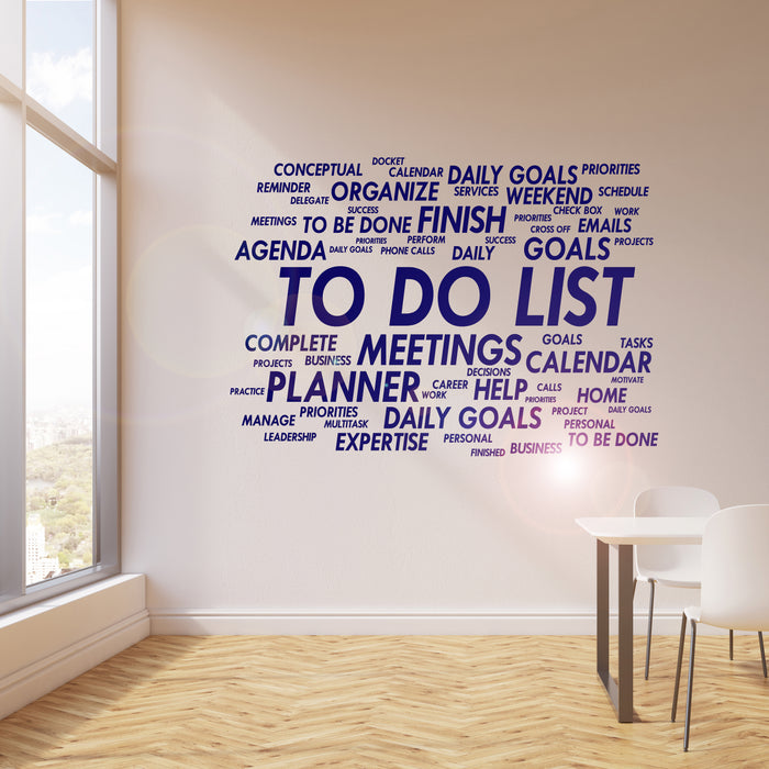 Vinyl Wall Decal To Do List Office Room Space Business Art Idea Stickers Mural (ig6258)