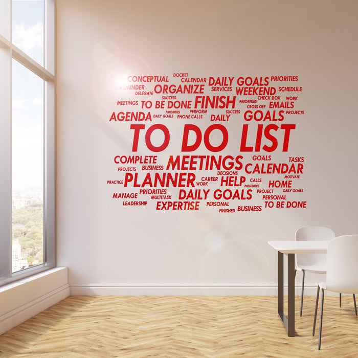 Vinyl Wall Decal To Do List Office Room Space Business Art Idea Stickers Mural (ig6258)