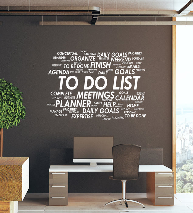 Vinyl Wall Decal To Do List Office Room Space Business Art Idea Stickers Mural (ig6258)