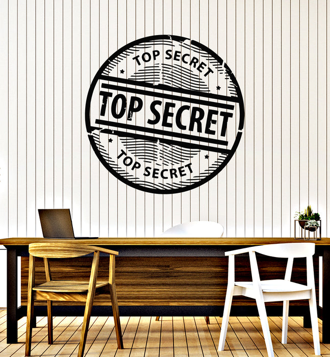 Vinyl Wall Decal Top Secret Spy Stamp Confidential Private Stickers Mural (g3284)