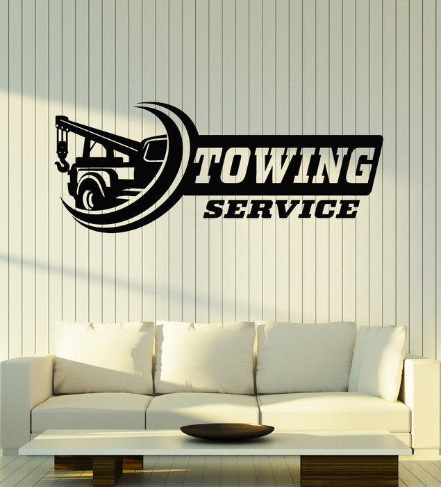 Vinyl Wall Decal Towing Service Garage Truck Decor Car Auto Stickers Mural (g6743)