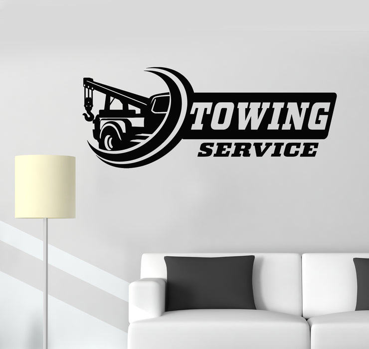 Vinyl Wall Decal Towing Service Garage Truck Decor Car Auto Stickers Mural (g6743)