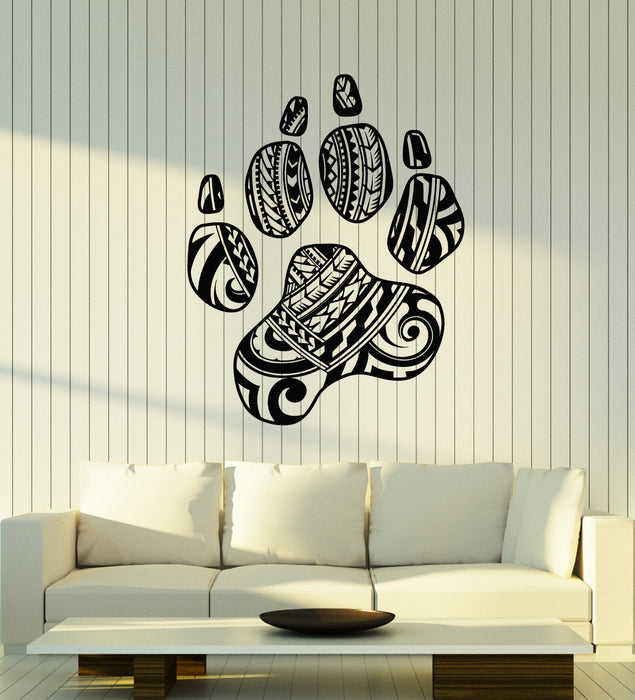 Vinyl Wall Decal Animal Paw Print Tribal Ornament Room Decor Stickers Mural (g1504)