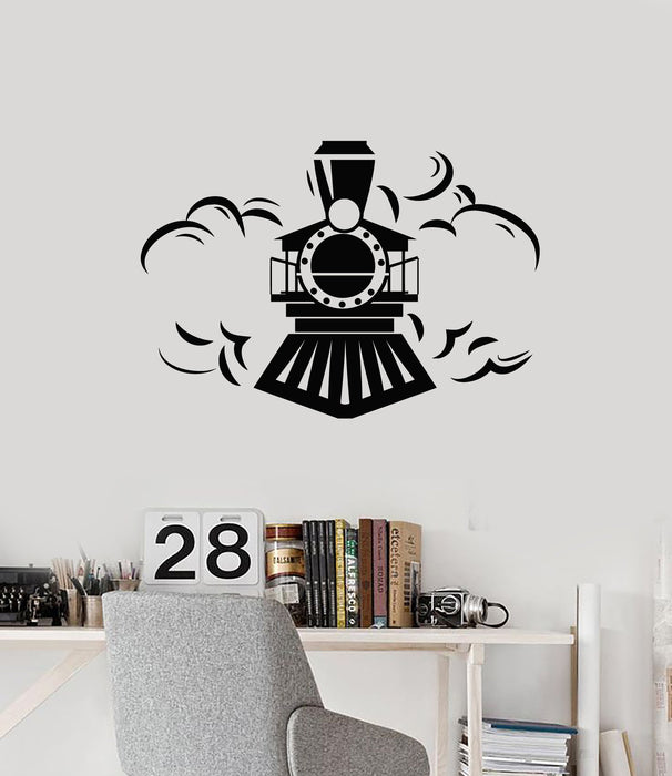 Vinyl Wall Decal Train Retro Locomotive Railway Kids Room Decoration Stickers Mural (ig5400)