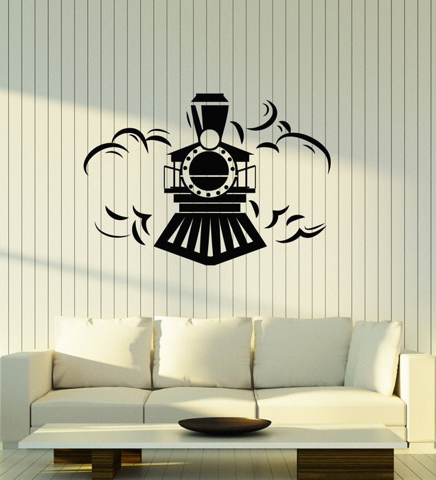 Vinyl Wall Decal Train Retro Locomotive Railway Kids Room Decoration Stickers Mural (ig5400)