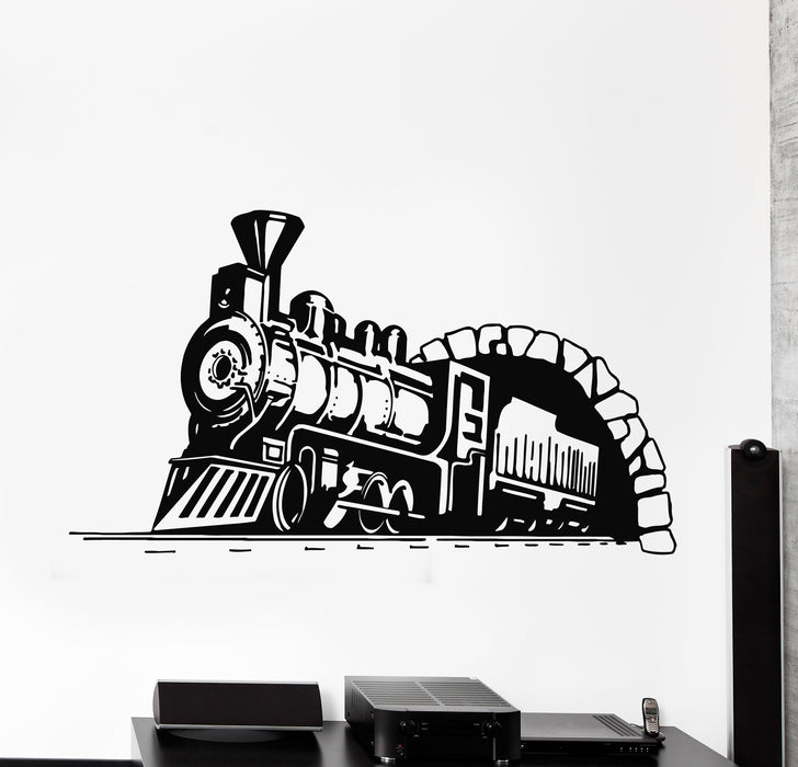 Vinyl Wall Decal Rail Transport Railway Locomotive Train Decor Stickers Mural (g7789)