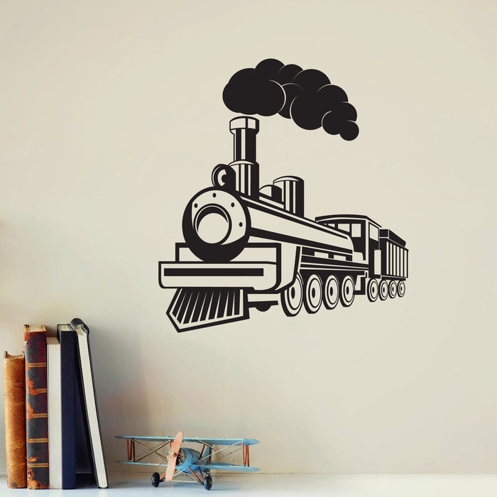 Train Vinyl Decal Steam Railway Decor for Boy Room Toy Shop Stickers Mural (k347)
