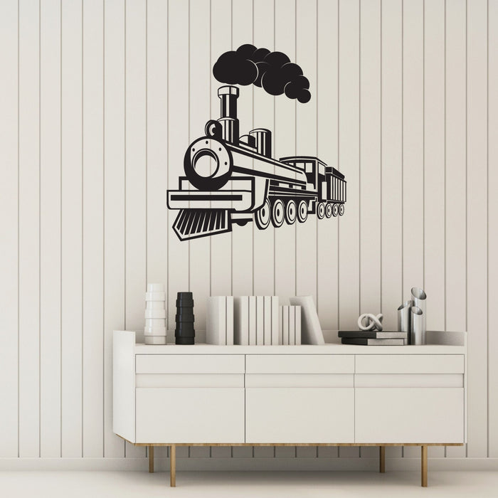 Train Vinyl Decal Steam Railway Decor for Boy Room Toy Shop Stickers Mural (k347)