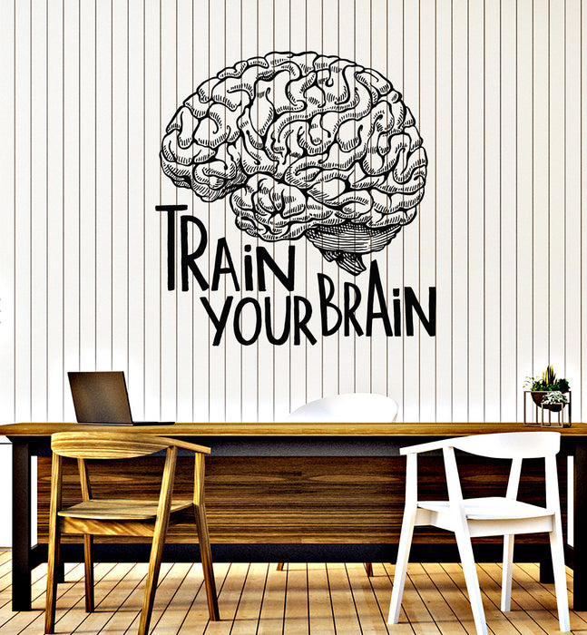 Vinyl Wall Decal Train Your Brain Mind Creative Idea Decor Stickers Mural (g6397)