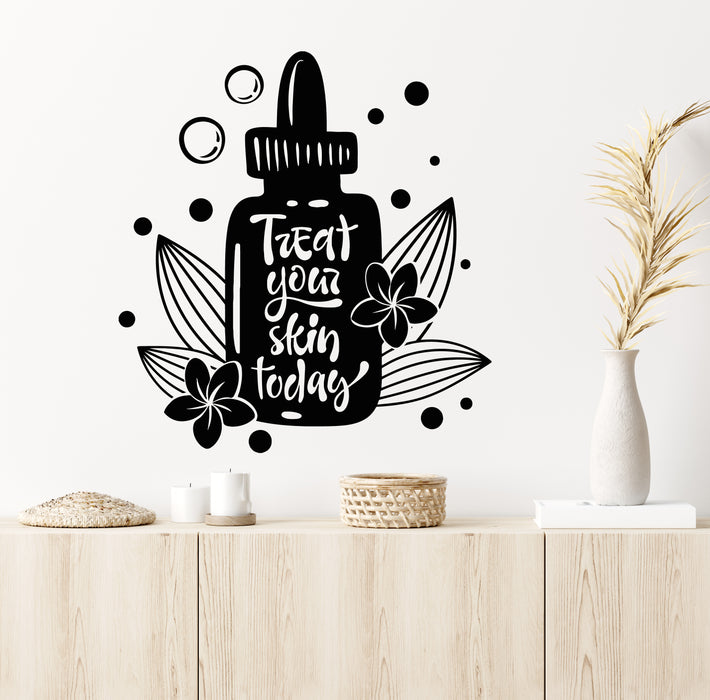 Vinyl Wall Decal Treat Your Skin Today Spa Relax Beauty Salon Stickers Mural (g6672)