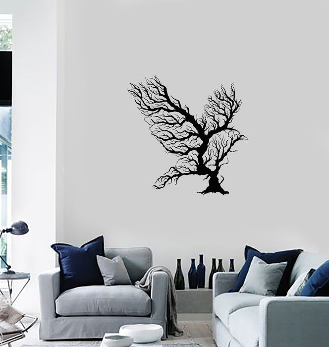 Vinyl Wall Decal Abstract Bird Branches Tribal Art Room Home Interior Idea Stickers Mural (ig5911)