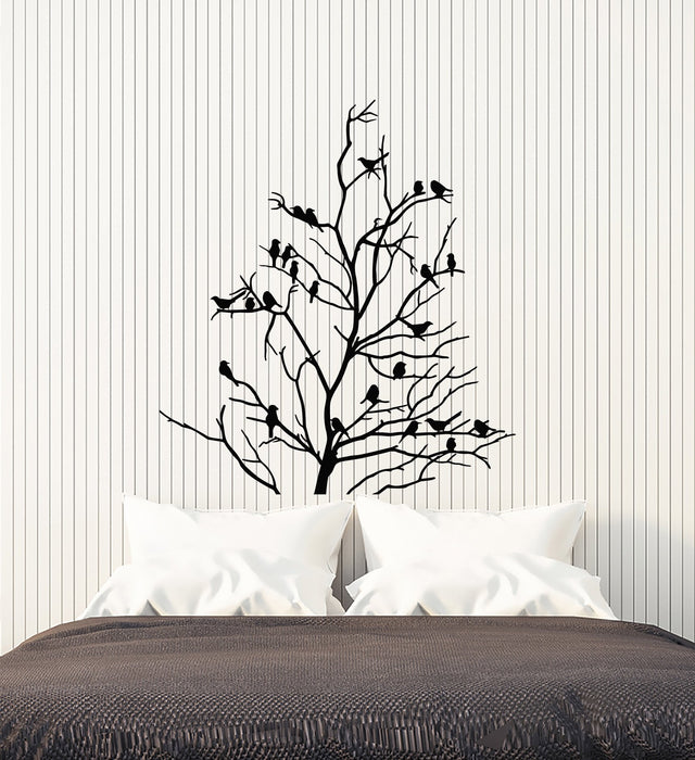 Vinyl Wall Decal Bare Tree Birds Branches Living Room Decor Art Stickers Mural (ig5278)