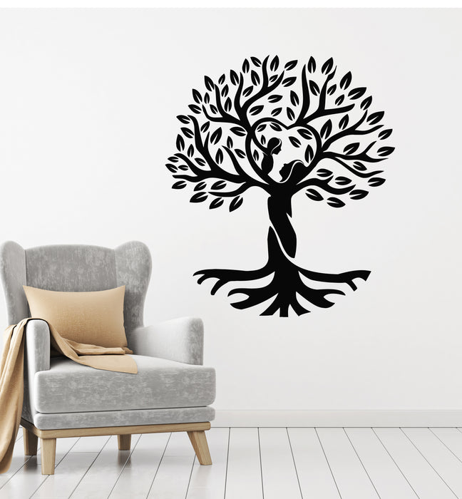 Vinyl Wall Decal Abstract Woman With Baby Love Tree Branch Stickers Mural (g2044)
