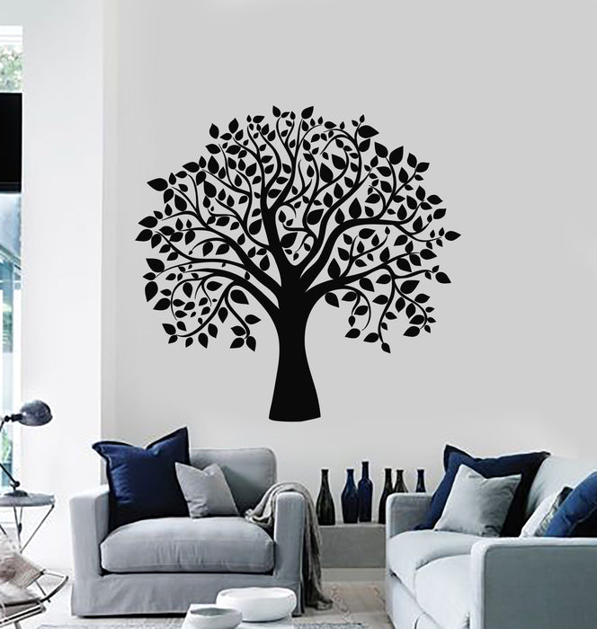 Vinyl Wall Decal Beautiful Tree Leaves Nature Living Room Stickers Mural (g1060)