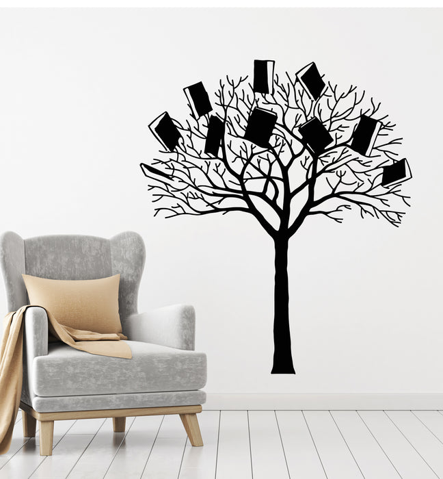 Vinyl Wall Decal Books Tree Library Reading Room Corner Bookstore Stickers Mural (g1240)