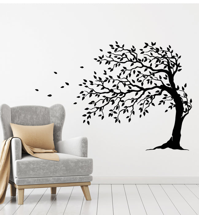 Vinyl Wall Decal Tree Leaves Autumn Nature Home Interior Decor Stickers Mural (g2666)