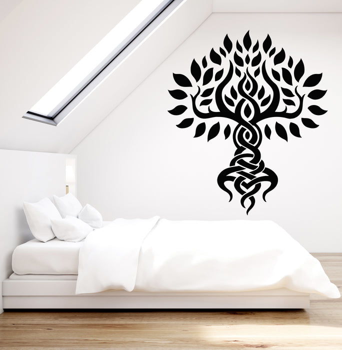 Vinyl Wall Decal Tree Roots Nature Yoga Meditation Relaxation Stickers Mural (g348)
