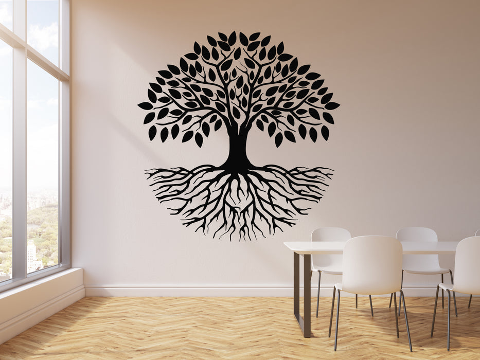 Vinyl Wall Decal Tree Roots Leaves Nature Forest Foliage Stickers Mural (g372)