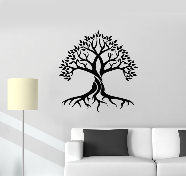 Vinyl Wall Decal Tree Roots Leaves Nature House Decor Stickers Mural (g559)