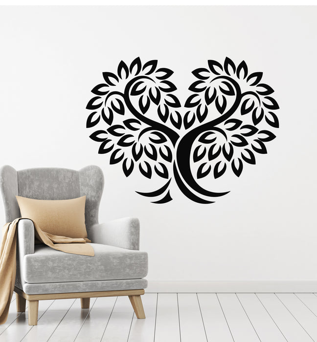 Vinyl Wall Decal Tree Leaves Nature Meditation Room Stickers Mural (g563)