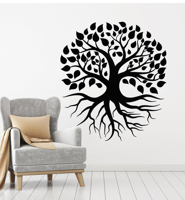 Vinyl Wall Decal Tree Nature Leaves Roots Living Room Stickers Mural (g715)