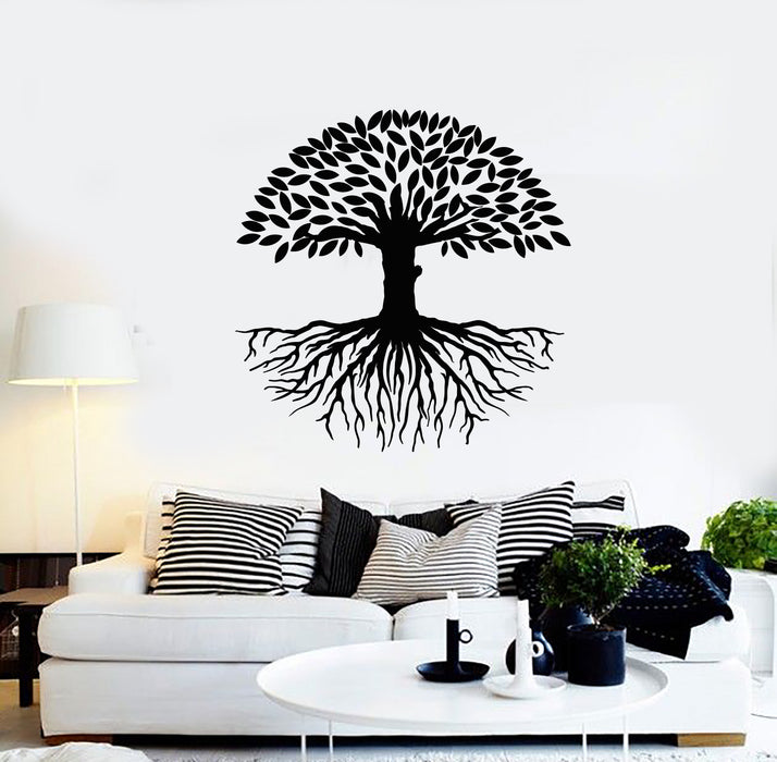 Vinyl Wall Decal Tree Nature Roots Leaves Home Decor Idea Stickers Mural (g870)