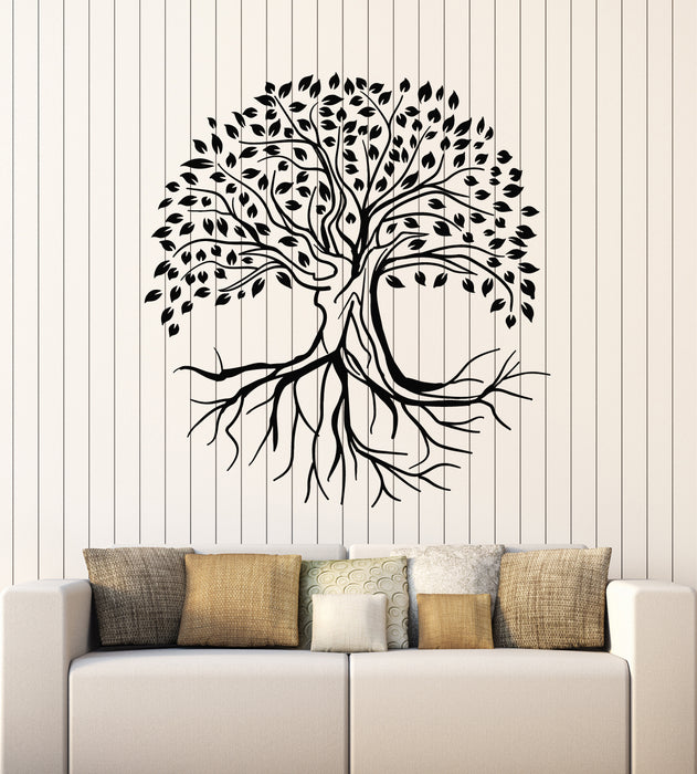 Vinyl Wall Decal Abstract Nature Tree Roots Leaves Forest Living Room Stickers Mural (g1169)