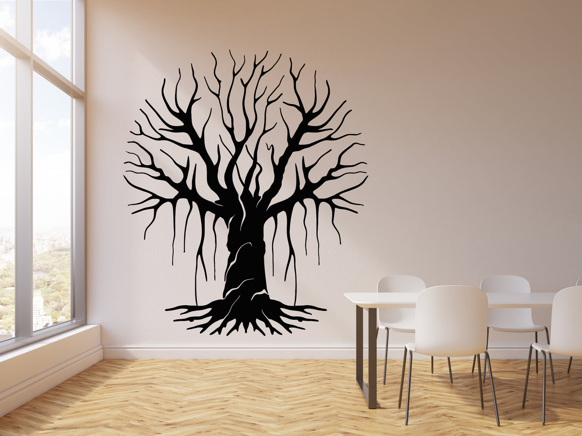 Vinyl Wall Decal Bare Tree Floral Forest Living Room Home Decor Sticke ...