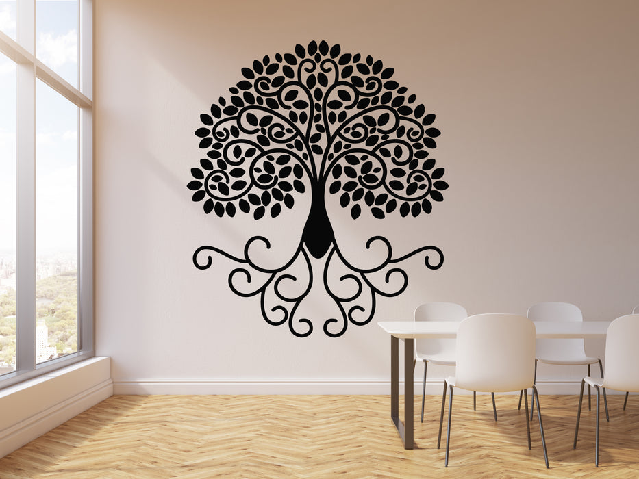 Vinyl Wall Decal Forest Tree Roots Leaves Home Interior Stickers Mural (g480)