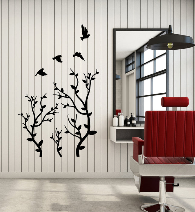 Vinyl Wall Decal Birds Tree Branch Living Room Bedroom Interior Stickers Mural (g5232)