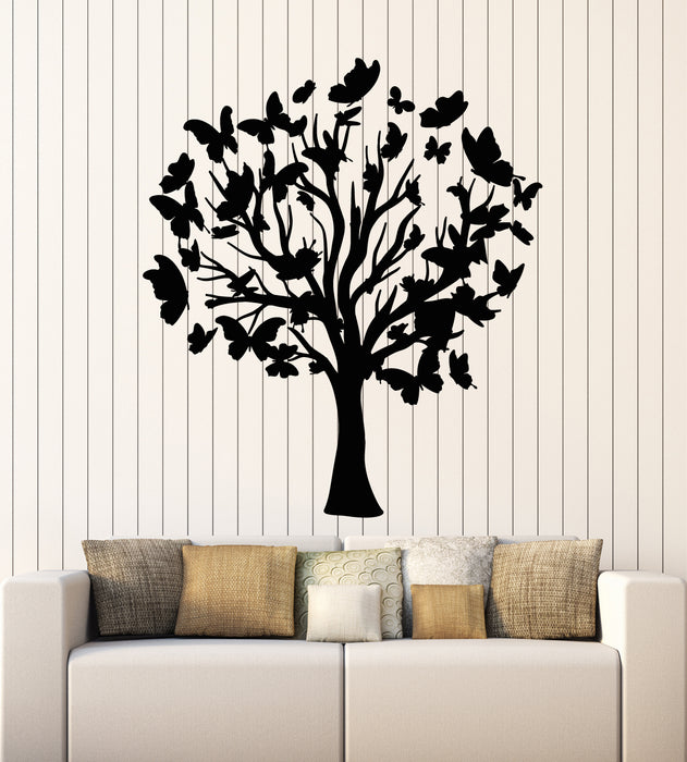 Vinyl Wall Decal Tree Nature Butterflies Living Room Decor Stickers Mural (g3149)