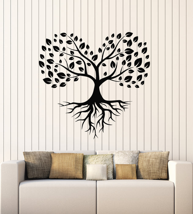 Vinyl Wall Decal Bedroom Interior Love Tree Heart Nature Stickers Mural (g5790)