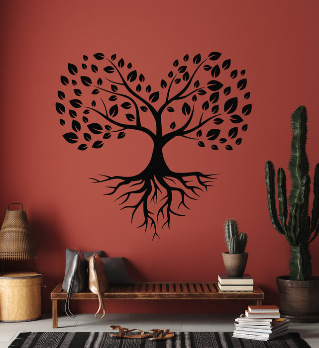 Vinyl Wall Decal Bedroom Interior Love Tree Heart Nature Stickers Mural (g5790)