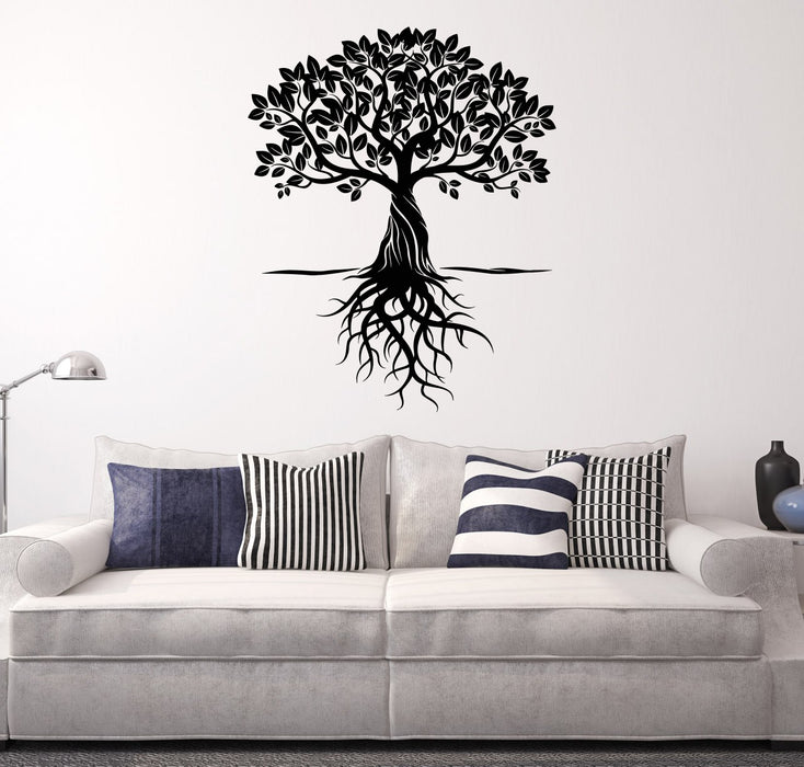 Vinyl Wall Decal Tree Roots Leaves Home Art Decor Stickers Murals Unique Gift (ig4763)