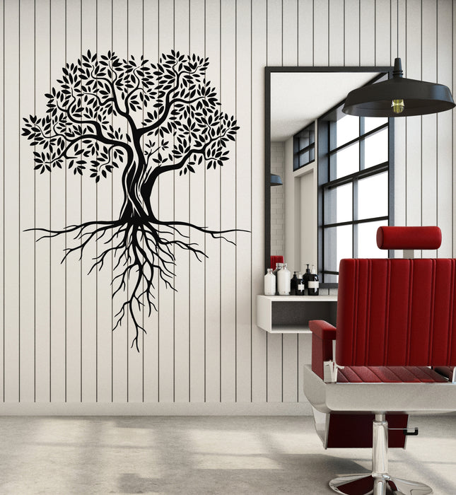 Vinyl Wall Decal Abstract Tree Roots Branches Leaves Forest Stickers Mural (g7116)