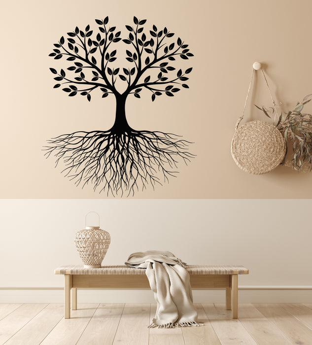 Vinyl Wall Decal Branch Tree Life Spring Roots Leaves Living Room Stickers Mural (g7211)
