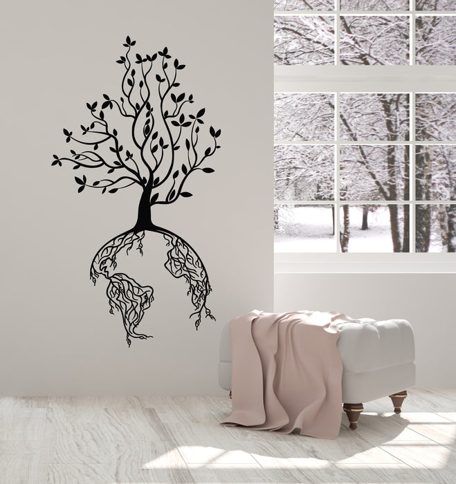 Vinyl Wall Decal Abstract World Tree Branch Roots Nature Forest Stickers Mural (g6850)