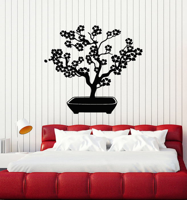 Vinyl Wall Decal Bonsai Tree Japanese Nature Bedroom Decoration Stickers Mural (g4656)
