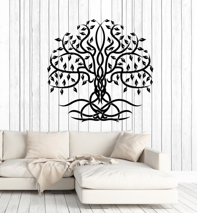 Vinyl Wall Decal Celtic Tree Of Life Ethnic Style Nature Roots Stickers Mural (g5510)