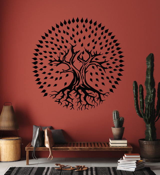 Vinyl Wall Decal Branch Nature Tree Roots Leaves Forest Decor Stickers Mural (g6727)