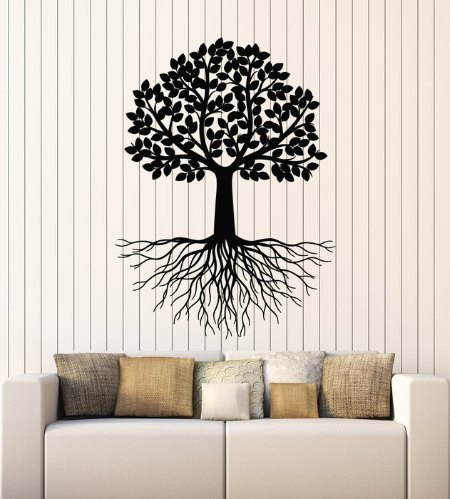 Vinyl Wall Decal Leaves Tree Branch Roots Nature Forest Interior Stickers Mural (g7530)