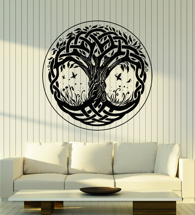 Vinyl Wall Decal Celtic Tree Symbols Branches Leaves Roots Stickers Mural (g7762)