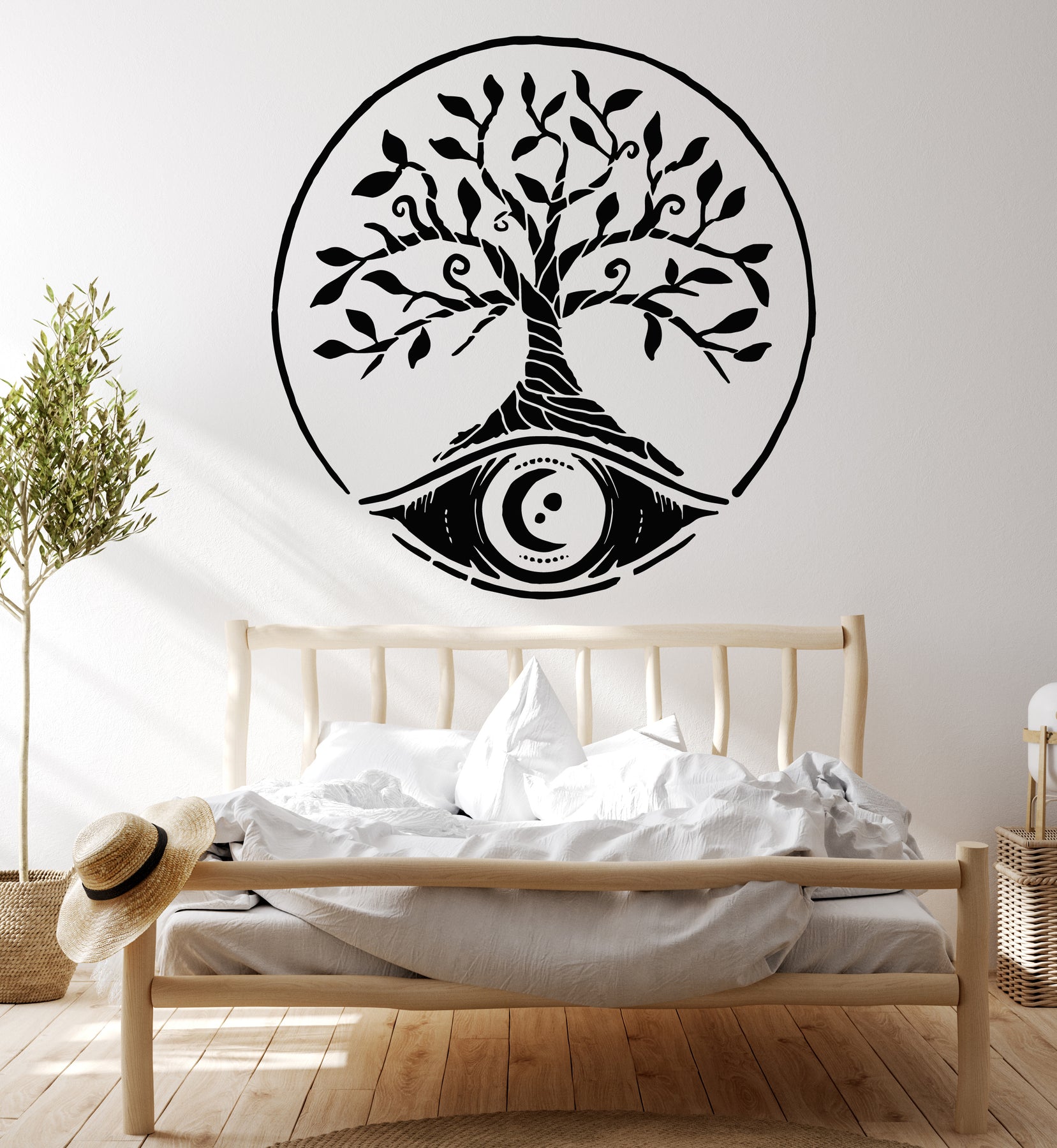 Vinyl Wall Decal Circle Branch Tree Of Life Ecology Spiritual