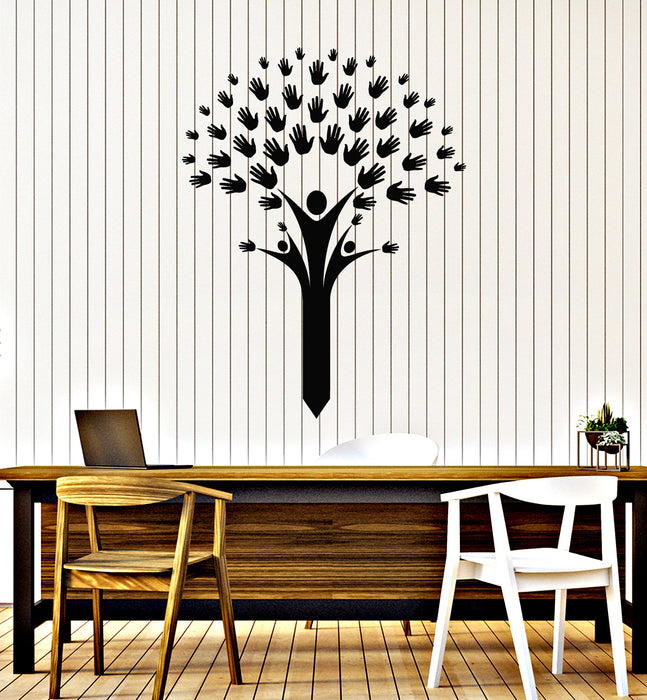 Autocollant mural en vinyle Creative Unity Support Concept Sociology Tree Stickers Mural (g8030)