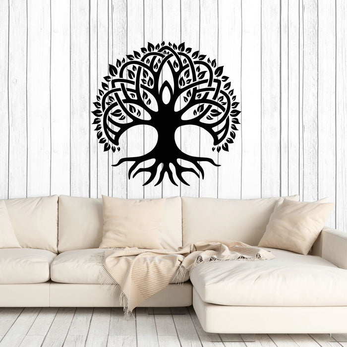 Vinyl Wall Decal Nature Tree Branch Leaves Roots Home Decor Interior Stickers Mural (g8393)