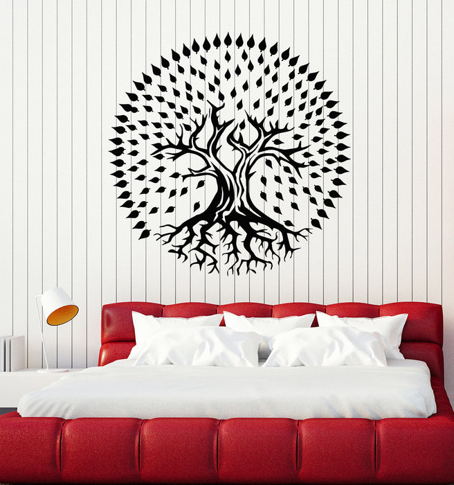 Vinyl Wall Decal Branch Nature Tree Roots Leaves Forest Decor Stickers Mural (g6727)